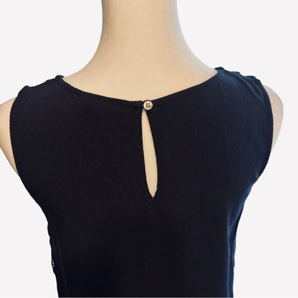 Merona Navy Blue Sleeveless Shirt Sz M - Picture 6 of 9
